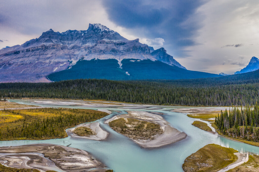 Shot from the Saskatchewan River Crossing in the Rocky Mountains